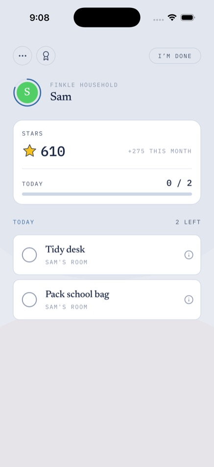 A member's stars balance on their own phone